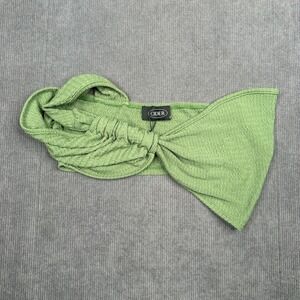 Cider Green Textured One Shoulder Bow Crop y2k Top XS New
